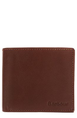 Barbour Colwell Leather Bifold Wallet in Brown/Classic Tartan