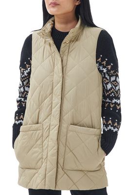Barbour Cosmia Quilted Liner Vest in Light Fawn