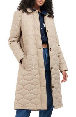 Barbour Daria Quilted Recycled Polyester Coat in Light Trench