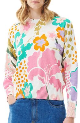 Barbour Delphinium Cotton Sweater in Pink Multi