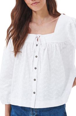 Barbour Delphinium Embroidered Top in White