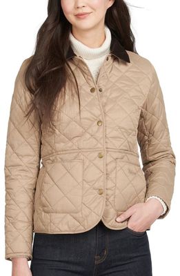 Barbour Deveron Diamond Quilted Jacket in Light Trench