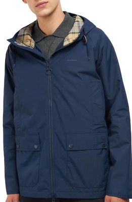 Barbour Domus Hooded Jacket in Navy/Classic