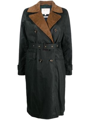 Barbour double-breasted belted coat - Green