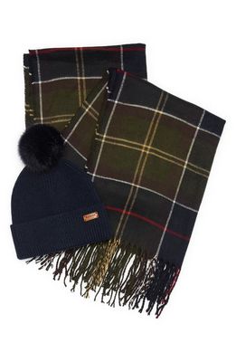 Barbour Dover/Hailes Beanie & Scarf Gift Set in Classic