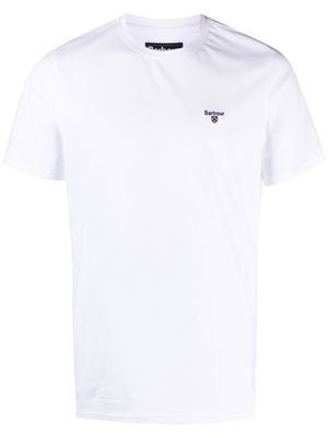 Barbour embroidered-logo cotton T-shirt - White
