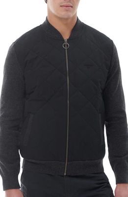 Barbour Essential Box Quilted Wool Blend Jacket in Charcoal Marl