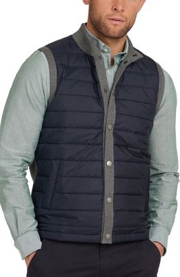 Barbour Essential Gilet Tailored Fit Mixed Media Vest in Mid Grey