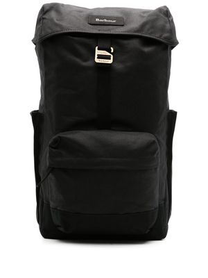 Barbour Essential Wax logo-patch backpack - Black