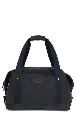 Barbour Essential Waxed Cotton Holdall Bag in Navy