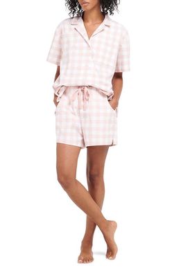 Barbour Etta Gingham Cotton Short Pajamas in Light Pink Gingham