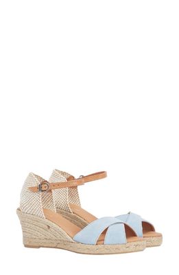 Barbour Falmouth Espadrille Wedge Sandal in Blue Mist