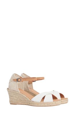 Barbour Falmouth Espadrille Wedge Sandal in White