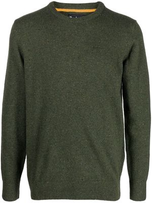 Barbour fine-knit ribbed-trim jumper - Green