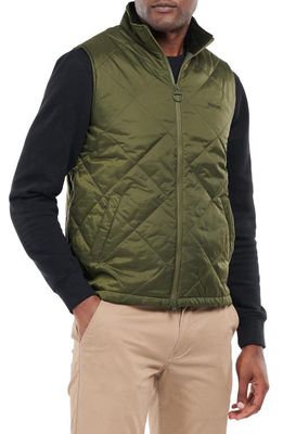 Barbour Finnar Quilted Nylon Vest in Olive