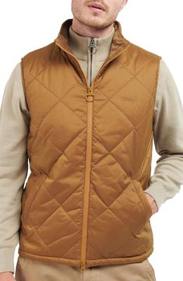 Barbour Finnar Quilted Vest in Gold