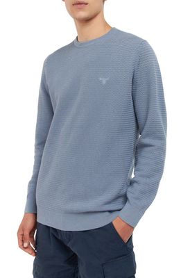 Barbour Fleming Textured Crewneck Sweater in Washed Blue