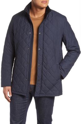 Barbour Fortis Quilted Jacket in Navy/Summer Navy