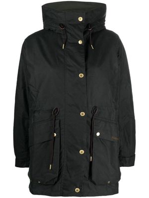 Barbour funnel-neck single-breasted coat - Green