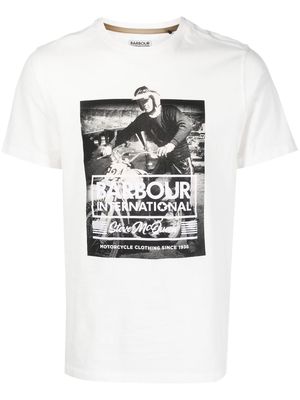 Barbour graphic-print short-sleeve T-shirt - White