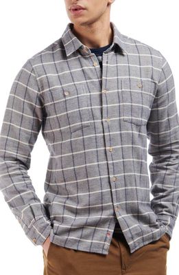 Barbour Gretna Check Organic Cotton Button-Up Shirt in Chambray