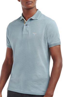 Barbour Harrowgate Solid Piqué Polo in Washed Blue
