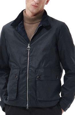 Barbour Harton Waxed Cotton Jacket in Navy