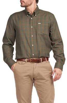 Barbour Henderson Thermo Weave Button-Down Shirt in Olive