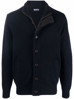 Barbour high-neck buttoned wool jumper - Blue