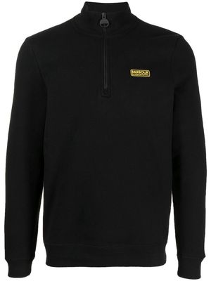 Barbour high-neck logo-print sweatshirt - Black