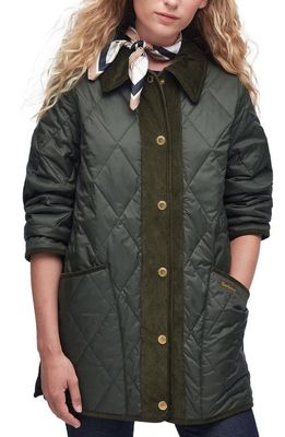 Barbour Highcliffe Oversize Quilted Jacket in Sage