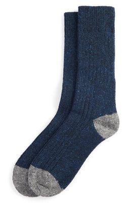 Barbour Houghton Wool Blend Boot Socks in Midnight