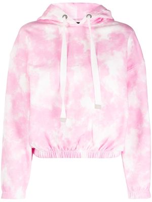 Barbour International cloud-print cotton hoodie - Pink