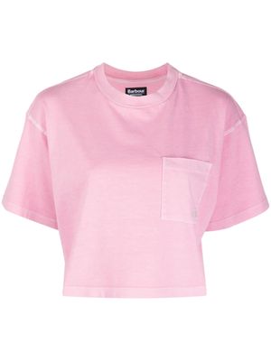 Barbour International cropped cotton T-shirt - Pink