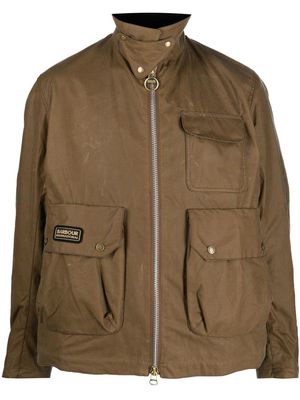 Barbour International patch-logo detail jacket - Brown
