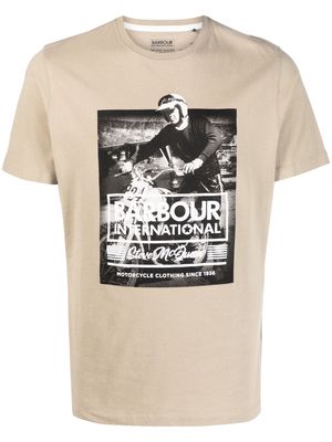 Barbour International printed T-shirt - Brown