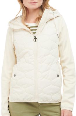 Barbour Kendra Hybrid Quilted Hooded Jacket in Yarrow