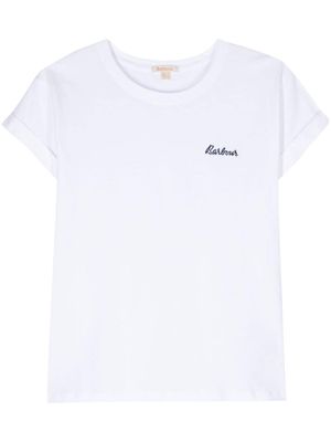 Barbour Kenmore logo-embroidered T-Shirt - White