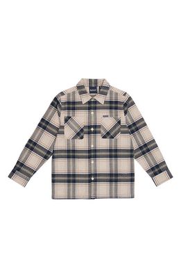 Barbour Kids' Betsom Plaid Button-Up Shirt in Stone Marl