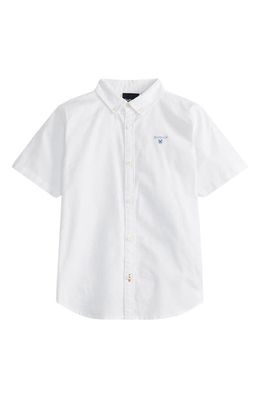 Barbour Kids' Camford Short Sleeve Stretch Button-Down Shirt in White