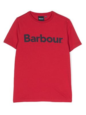 Barbour Kids logo-print cotton T-shirt - Red