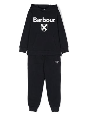 Barbour Kids logo-print tracksuit set - Blue