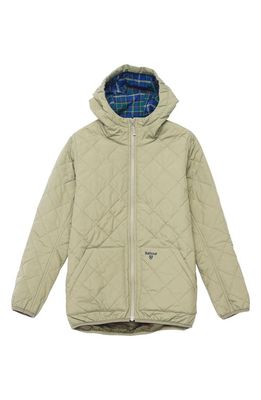 Barbour Kids' Quibb Quilted Jacket in Light Moss
