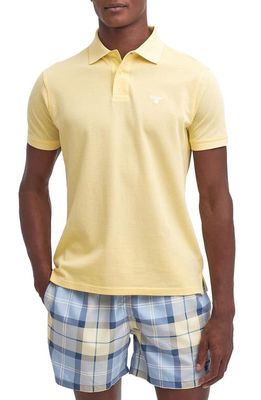 Barbour Lightweight Sports Piqué Polo in Heritage Lemon
