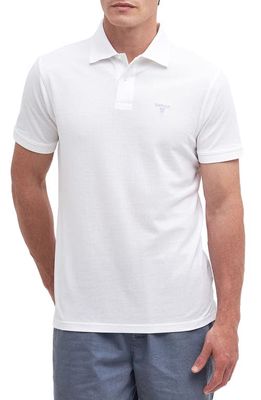 Barbour Lightweight Sports Piqué Polo in White
