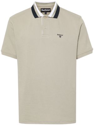 Barbour logo-embroidered cotton polo shirt - Green