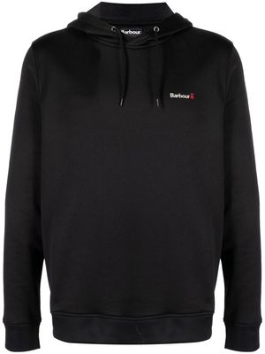 Barbour logo-embroidered drawstring hoodie - Black