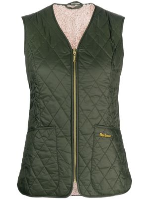 Barbour logo-embroidered quilted gilet - Green