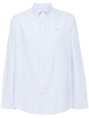 Barbour logo-embroidered striped shirt - Blue