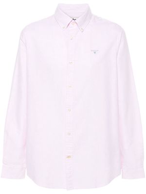 Barbour logo-embroidered striped shirt - Pink